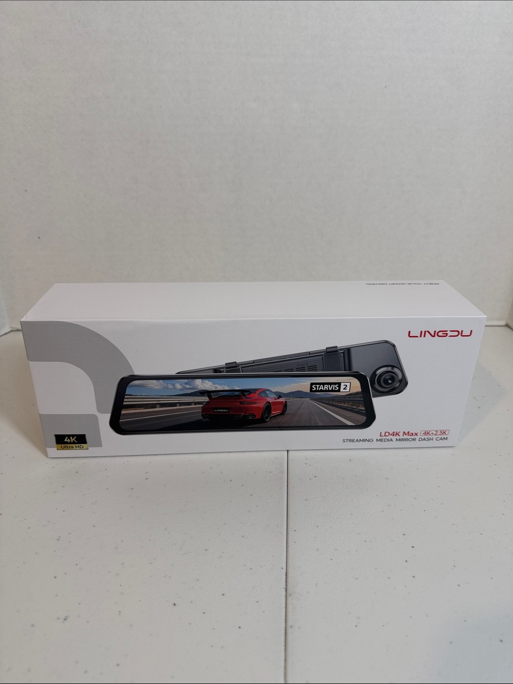 LINGDU 12" Mirror Dash Cam, 4K UHD Front and 2.5K Rear View Dash Camera for Car